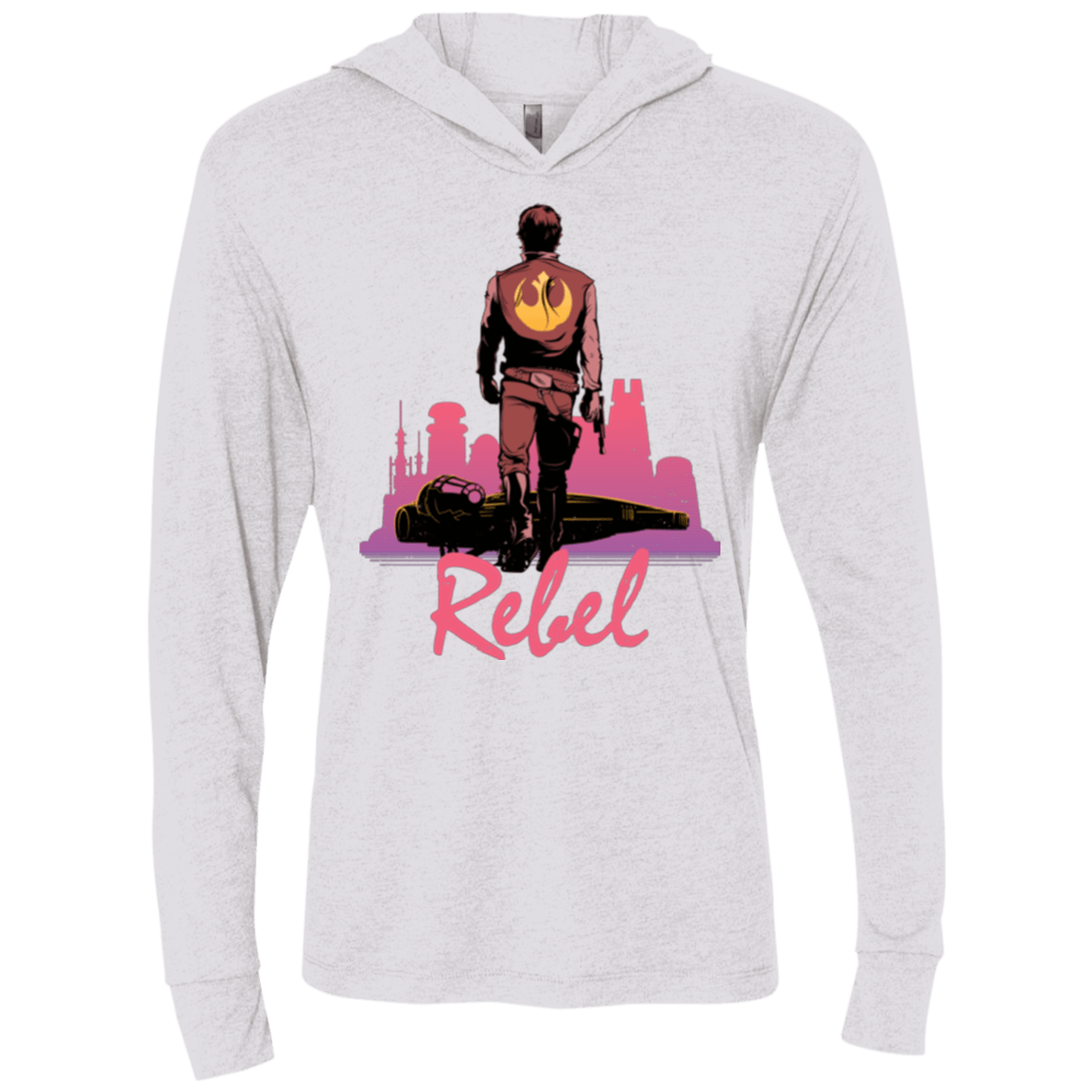 Rebel Triblend Long Sleeve Hoodie Tee