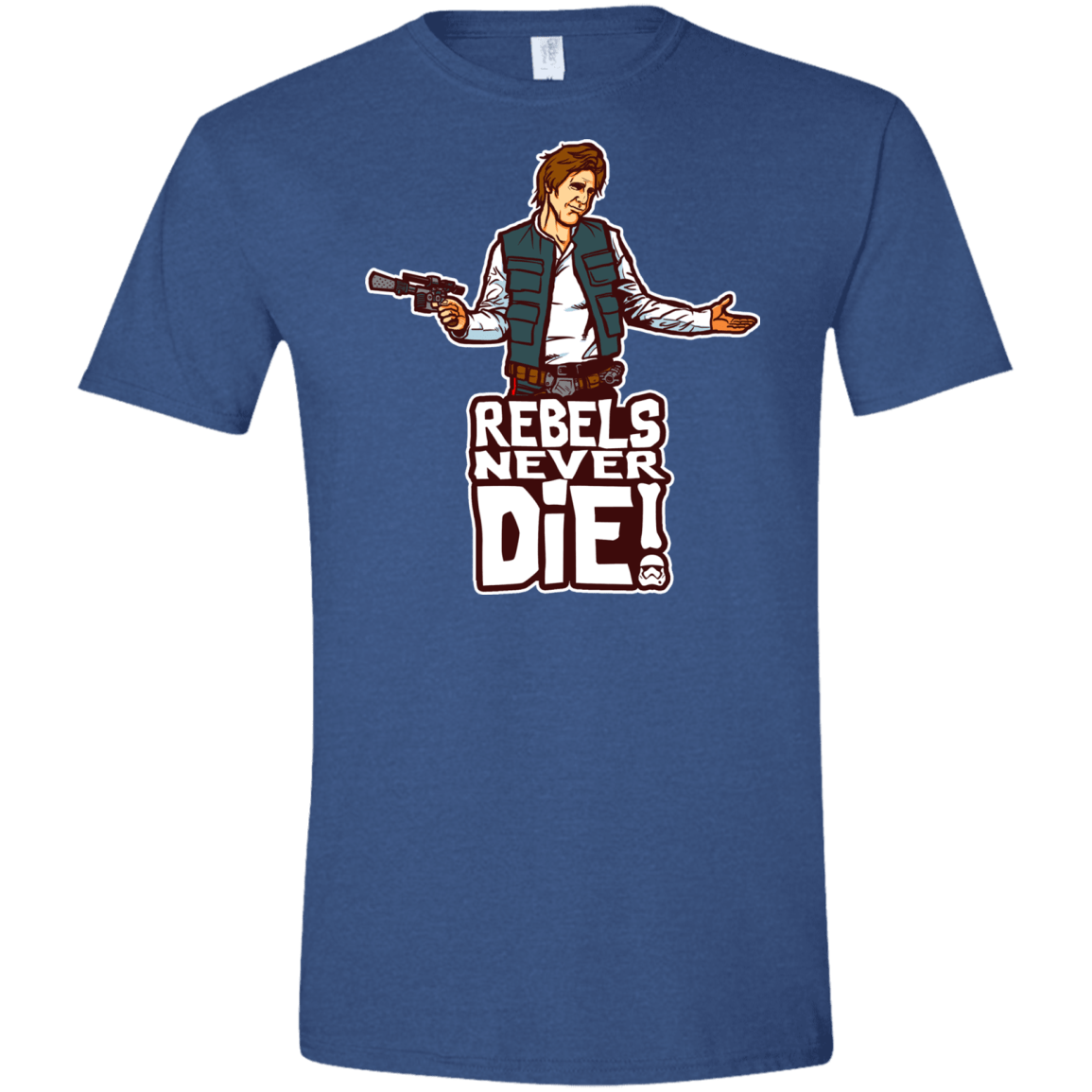 T-Shirts Heather Royal / X-Small Rebels Never Die Men's Semi-Fitted Softstyle