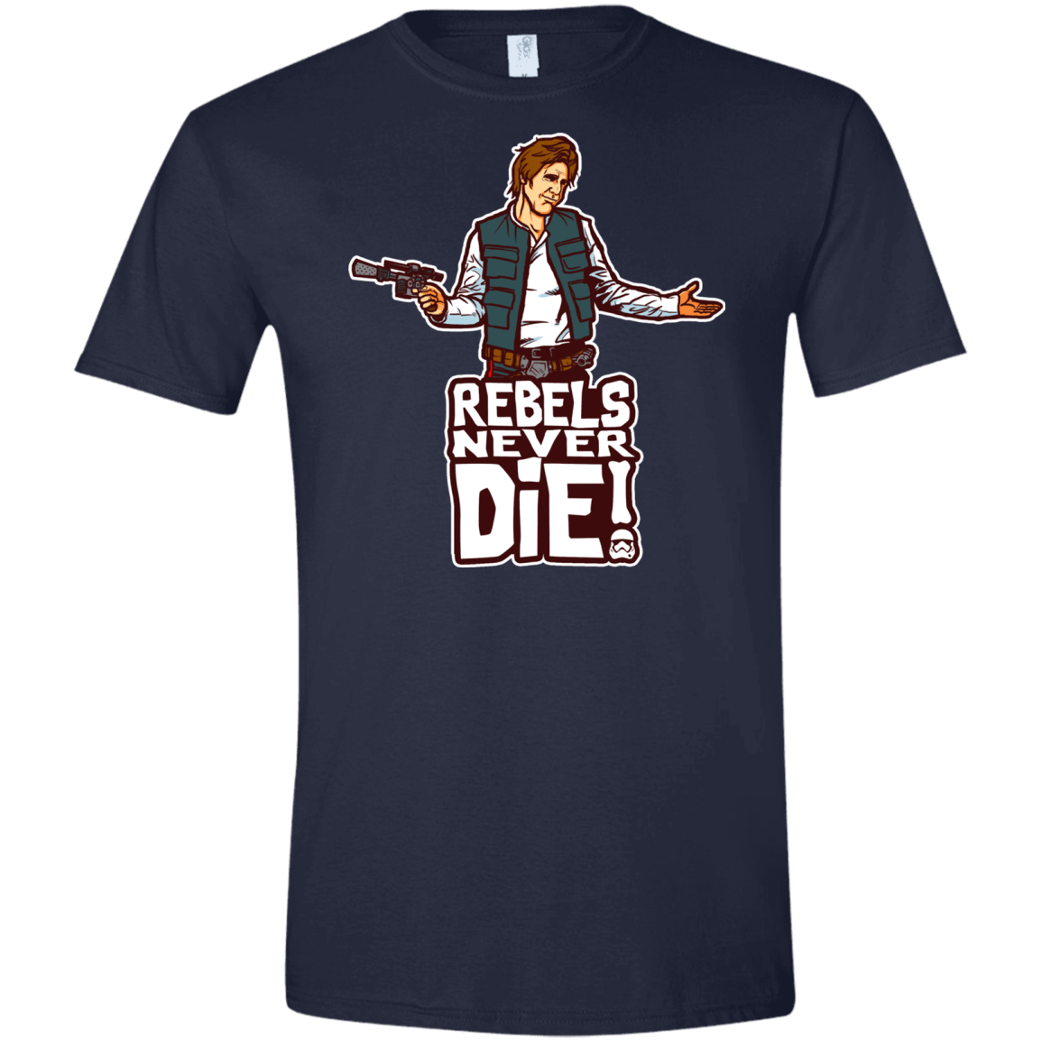 T-Shirts Navy / X-Small Rebels Never Die Men's Semi-Fitted Softstyle