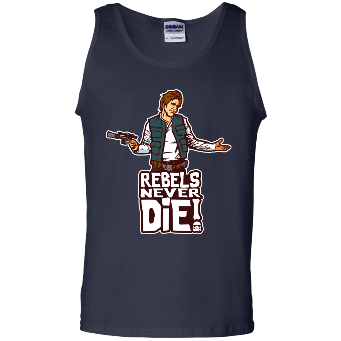 T-Shirts Navy / S Rebels Never Die Men's Tank Top