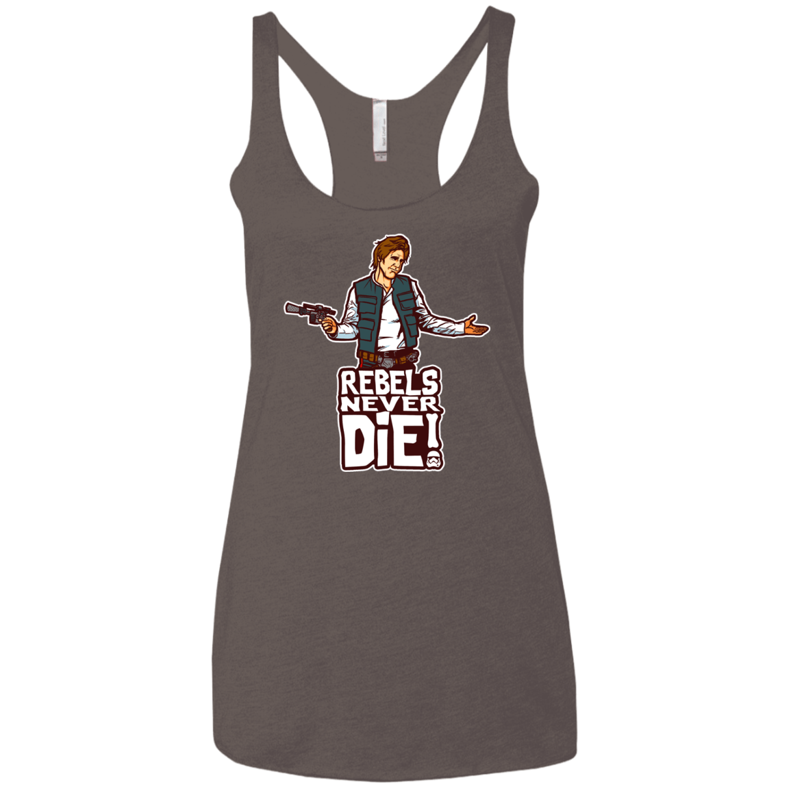 T-Shirts Macchiato / X-Small Rebels Never Die Women's Triblend Racerback Tank
