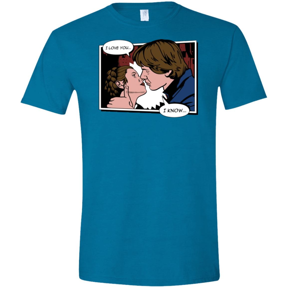 T-Shirts Antique Sapphire / S Rebelstein Kiss Men's Semi-Fitted Softstyle