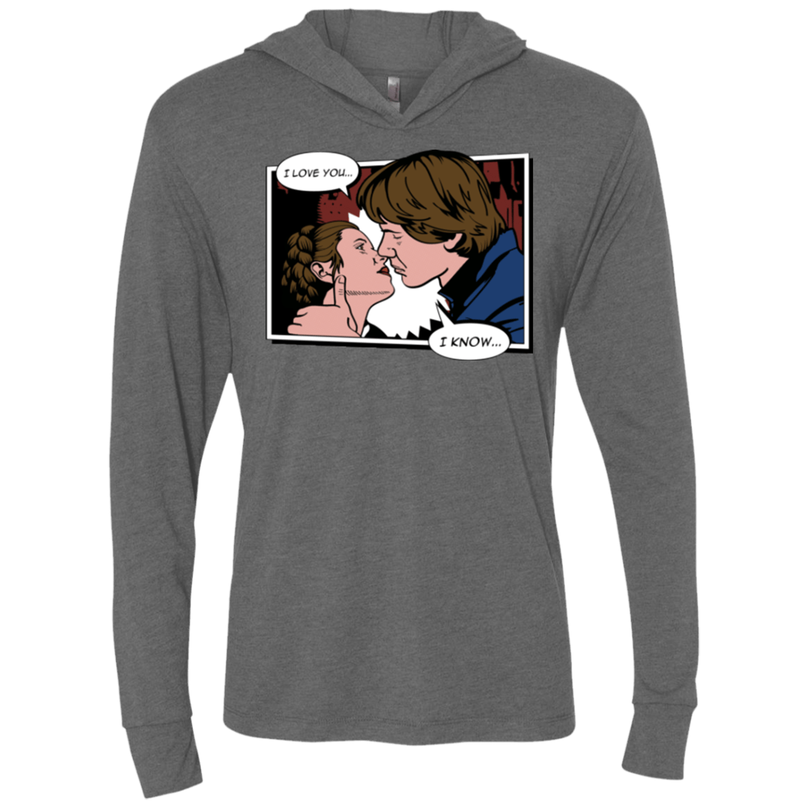 T-Shirts Premium Heather / X-Small Rebelstein Kiss Triblend Long Sleeve Hoodie Tee