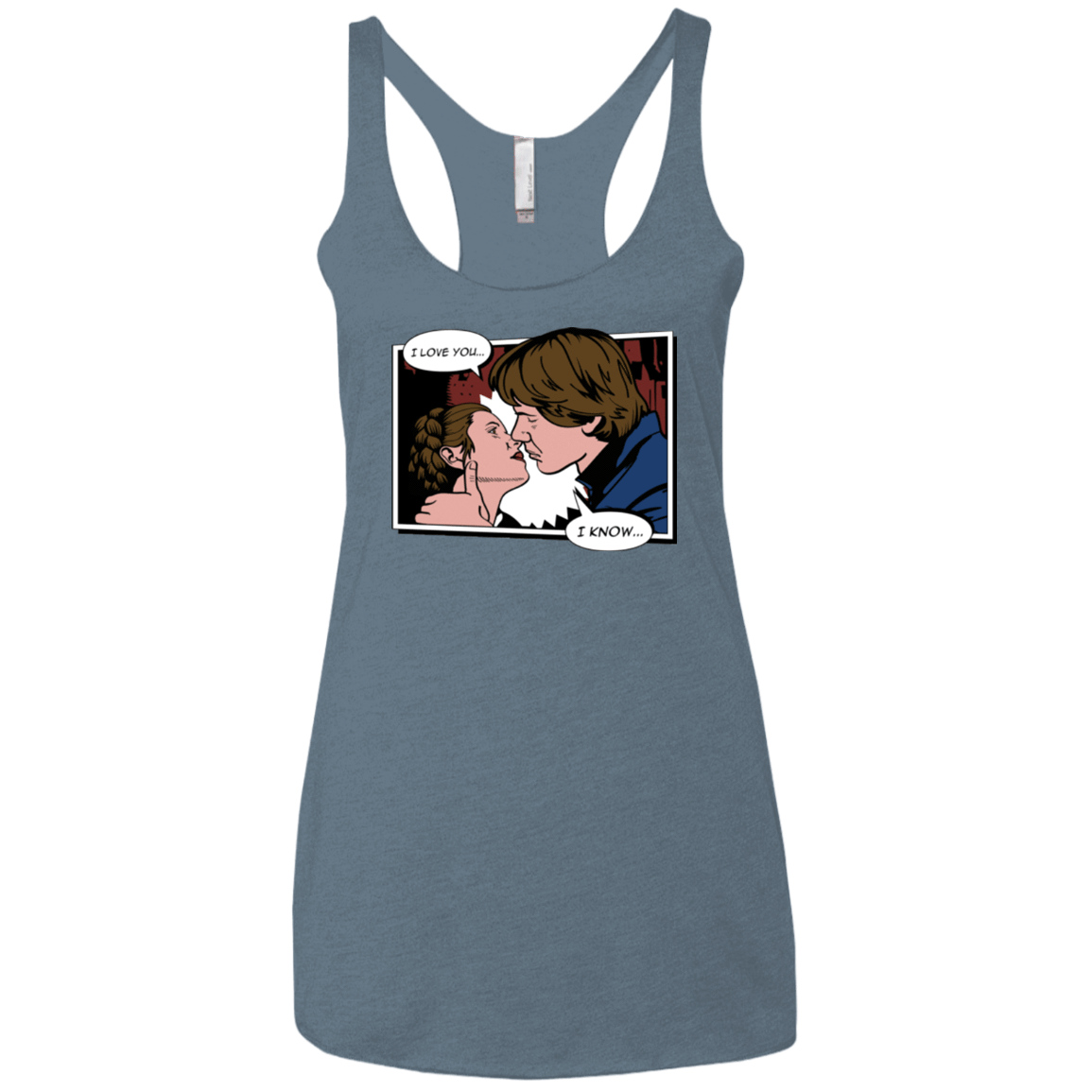 T-Shirts Indigo / X-Small Rebelstein Kiss Women's Triblend Racerback Tank