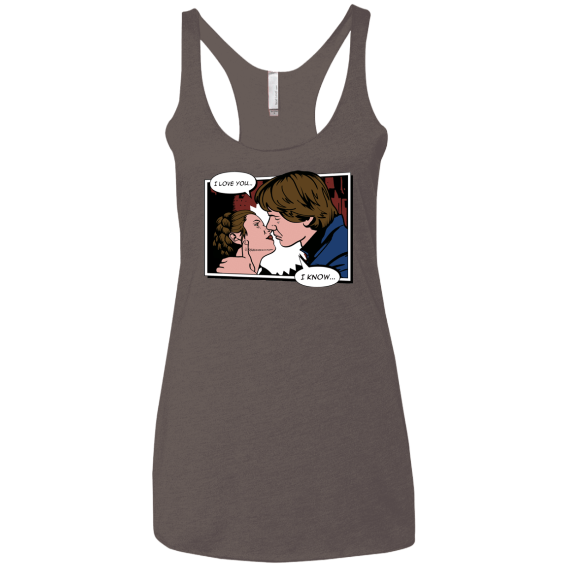 T-Shirts Macchiato / X-Small Rebelstein Kiss Women's Triblend Racerback Tank