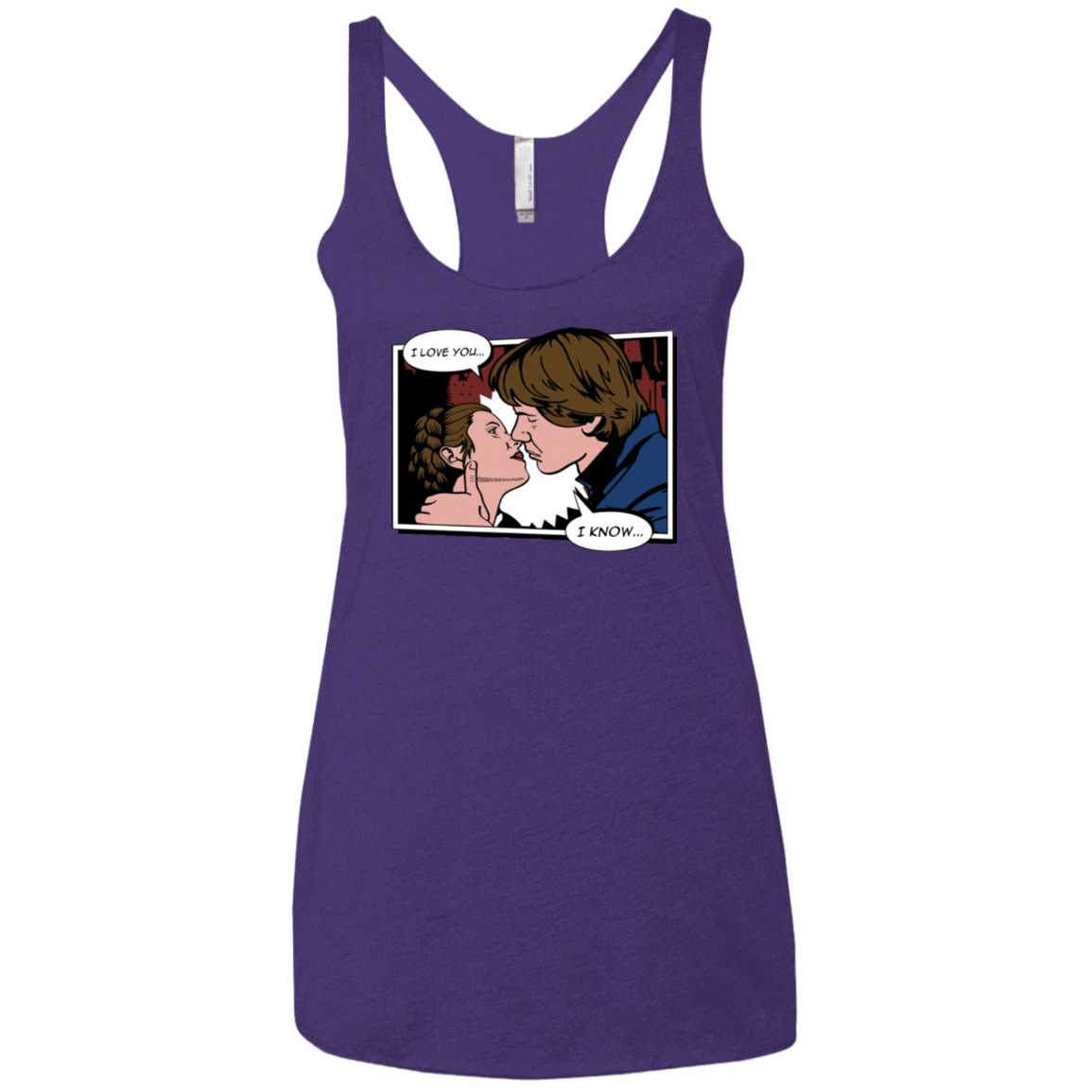 T-Shirts Purple Rush / X-Small Rebelstein Kiss Women's Triblend Racerback Tank