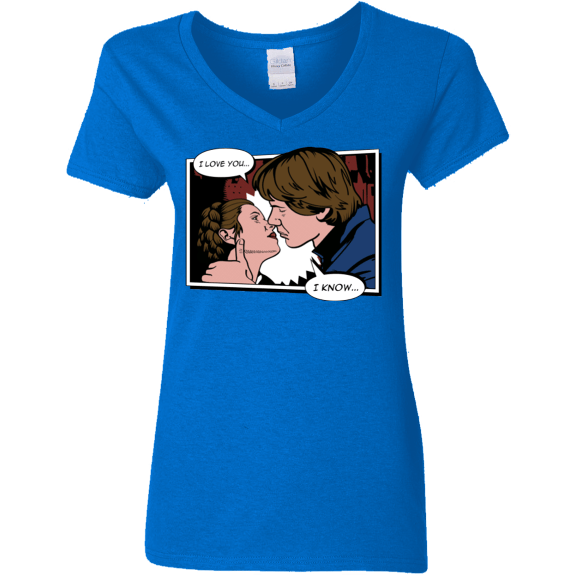 T-Shirts Royal / S Rebelstein Kiss Women's V-Neck T-Shirt