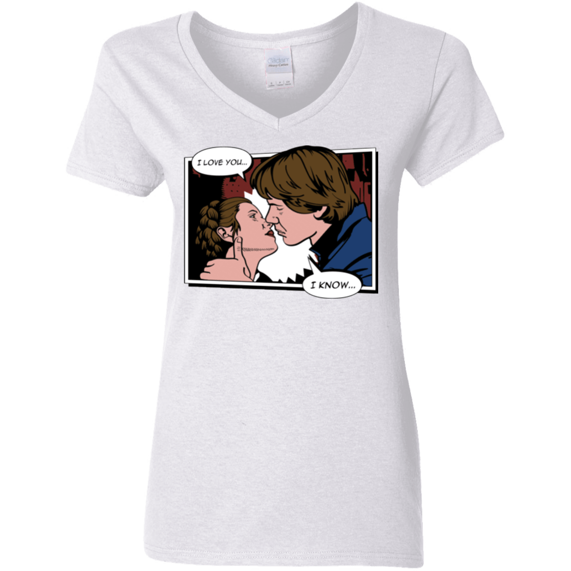 T-Shirts White / S Rebelstein Kiss Women's V-Neck T-Shirt