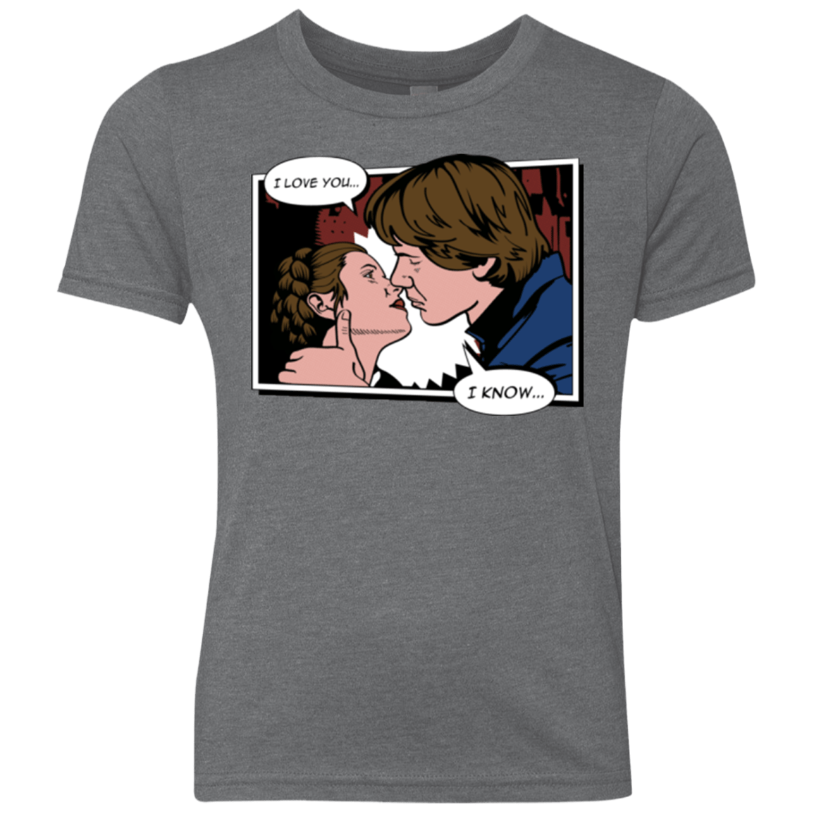 T-Shirts Premium Heather / YXS Rebelstein Kiss Youth Triblend T-Shirt