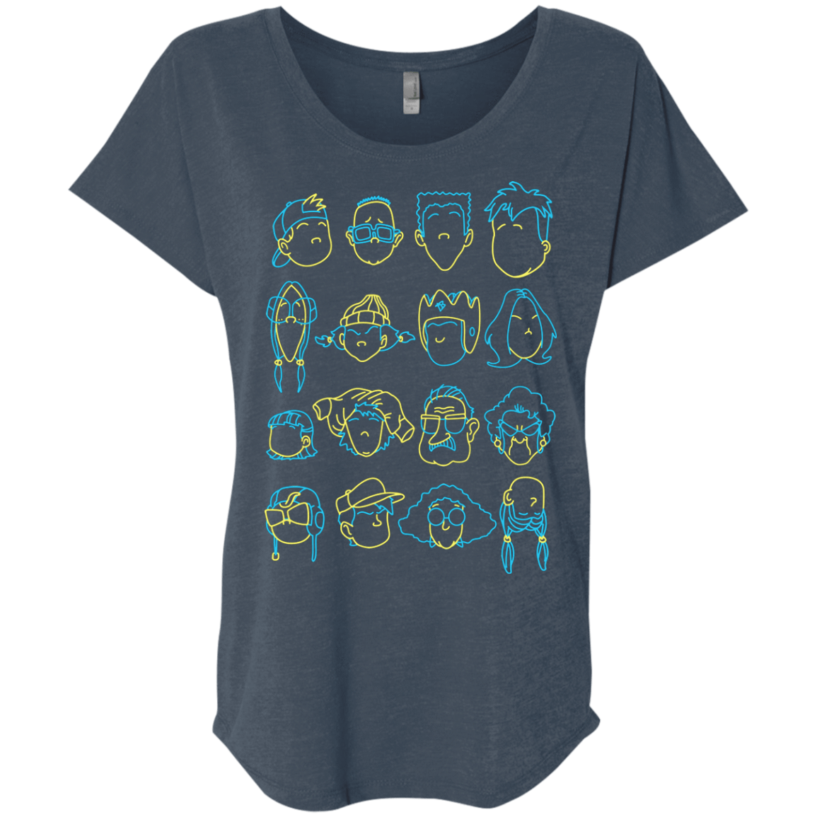 T-Shirts Indigo / X-Small RECESS Triblend Dolman Sleeve