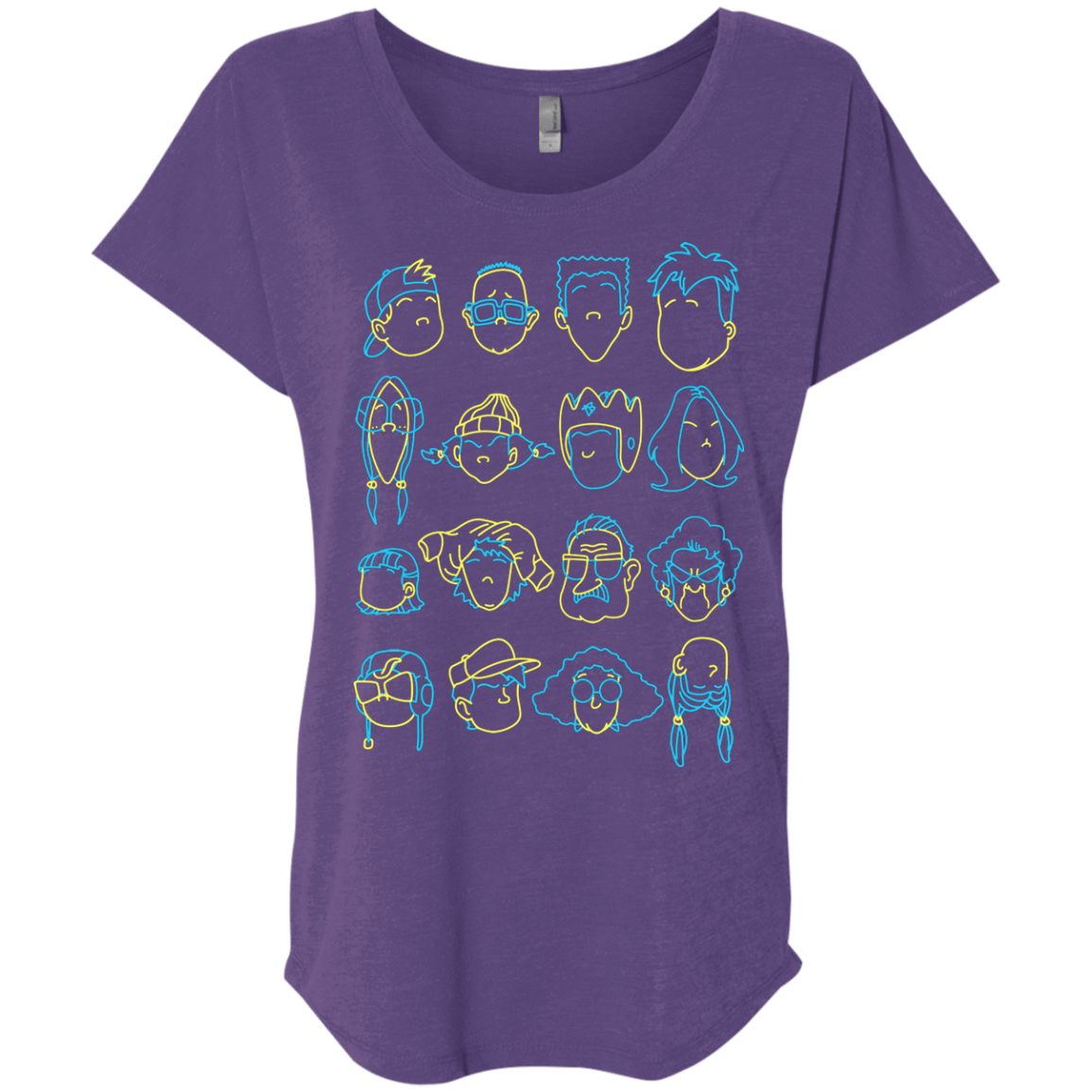 T-Shirts Purple Rush / X-Small RECESS Triblend Dolman Sleeve