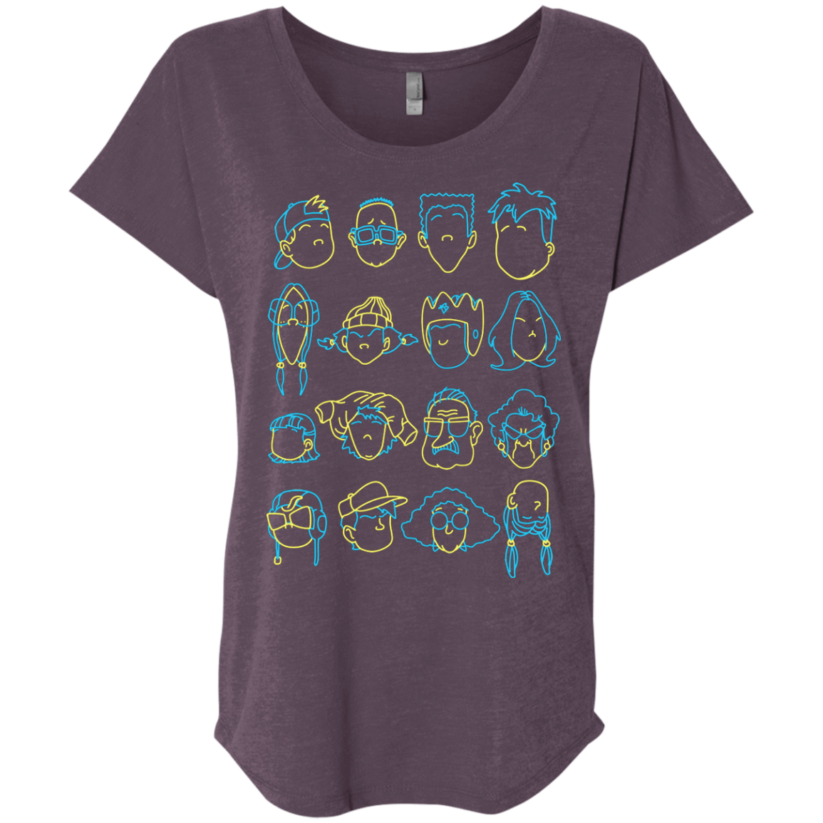 T-Shirts Vintage Purple / X-Small RECESS Triblend Dolman Sleeve