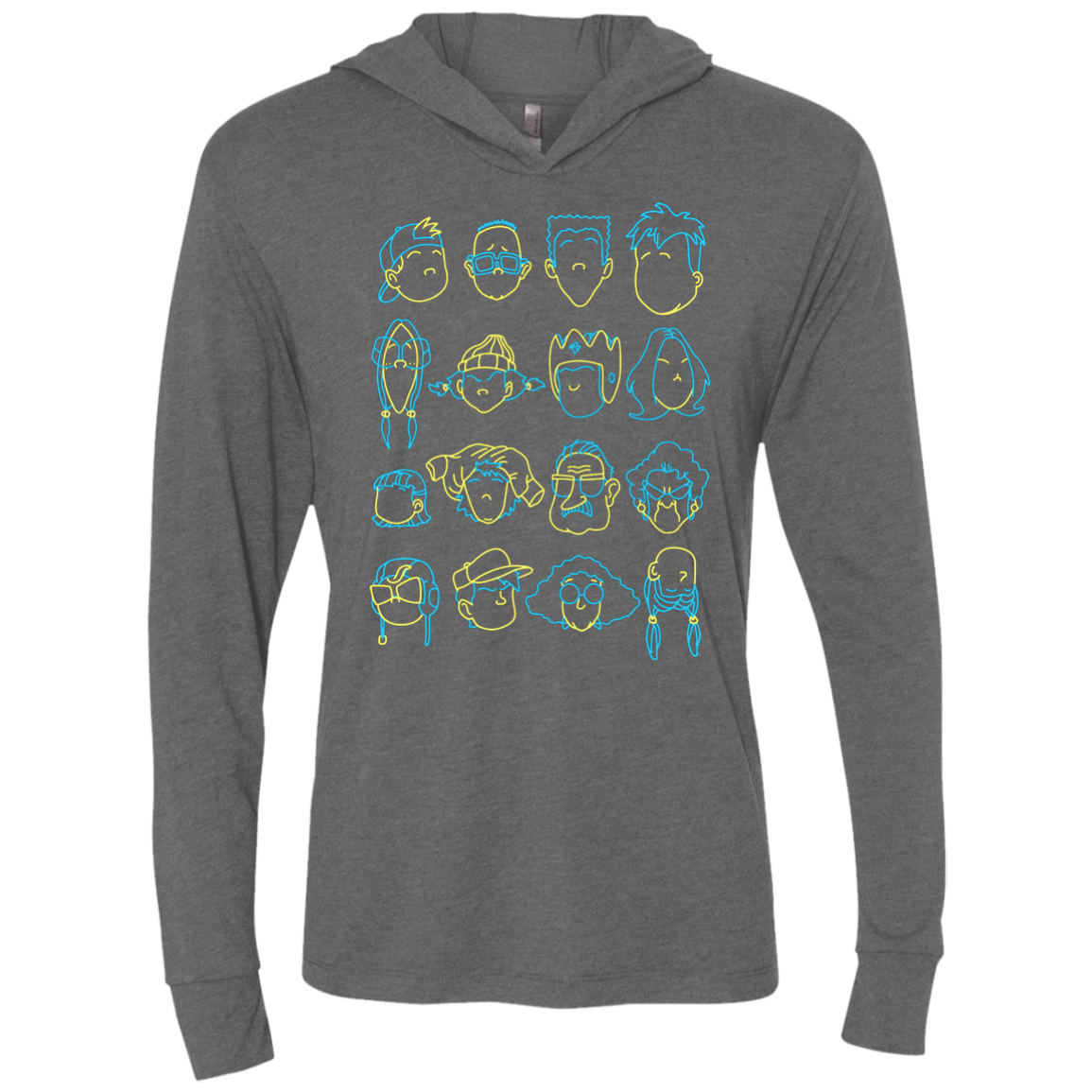 T-Shirts Premium Heather / X-Small RECESS Triblend Long Sleeve Hoodie Tee