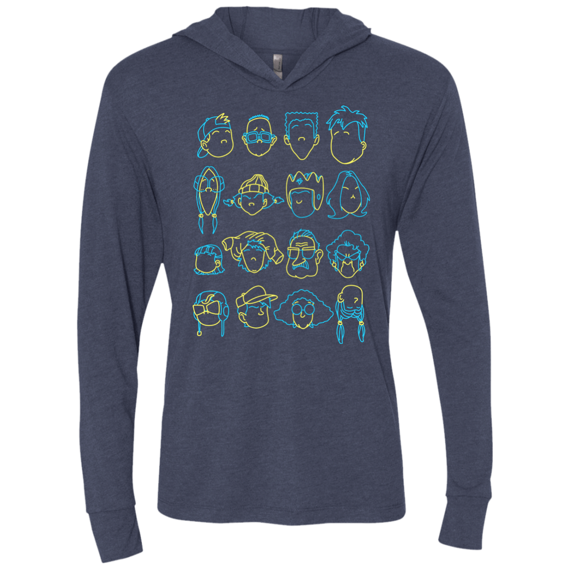 T-Shirts Vintage Navy / X-Small RECESS Triblend Long Sleeve Hoodie Tee