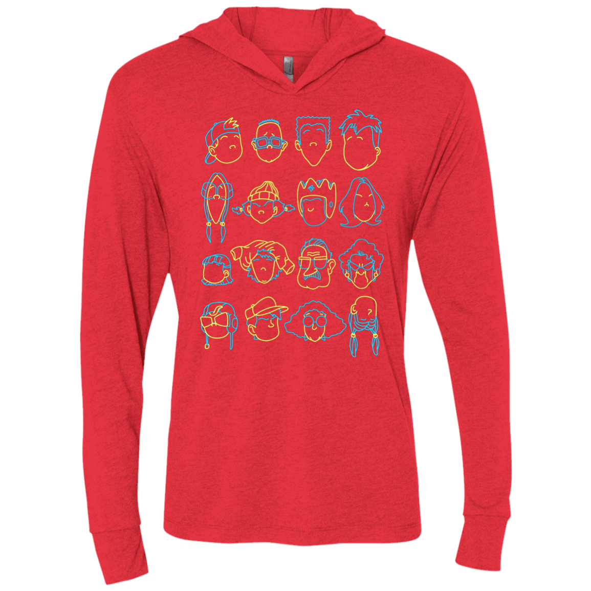 T-Shirts Vintage Red / X-Small RECESS Triblend Long Sleeve Hoodie Tee