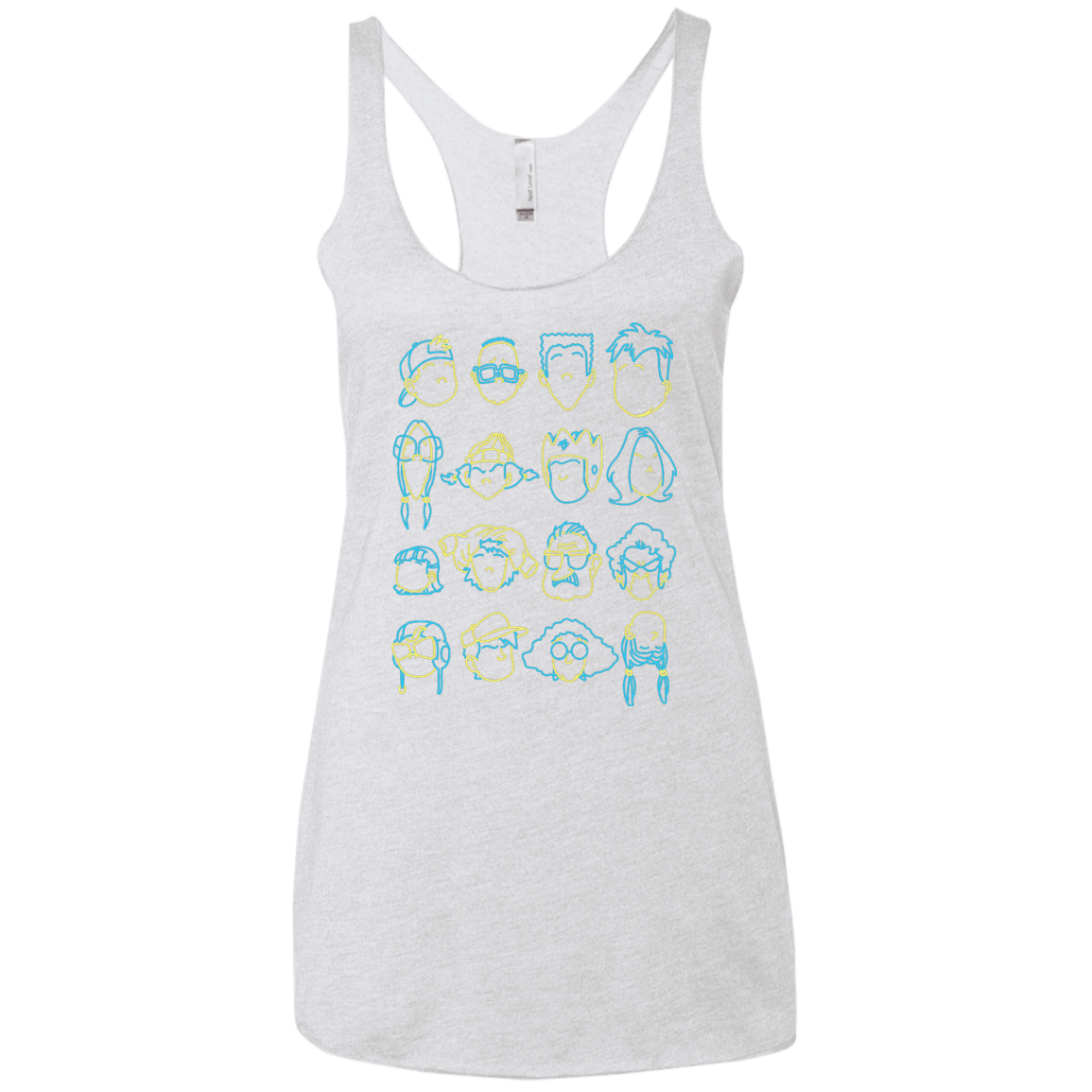 T-Shirts Heather White / X-Small RECESS Women's Triblend Racerback Tank