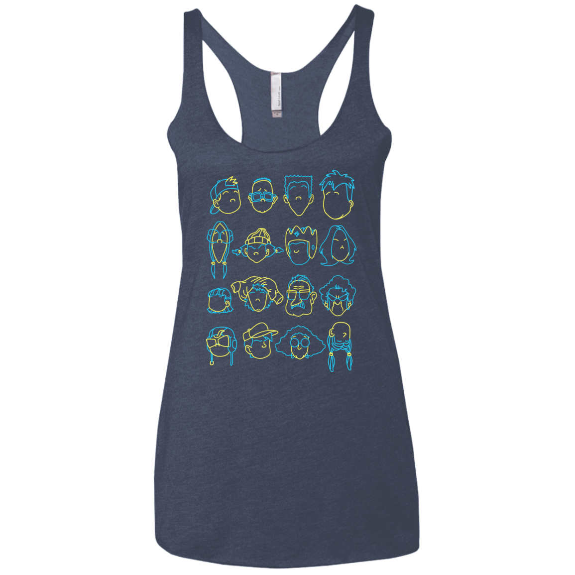 T-Shirts Vintage Navy / X-Small RECESS Women's Triblend Racerback Tank