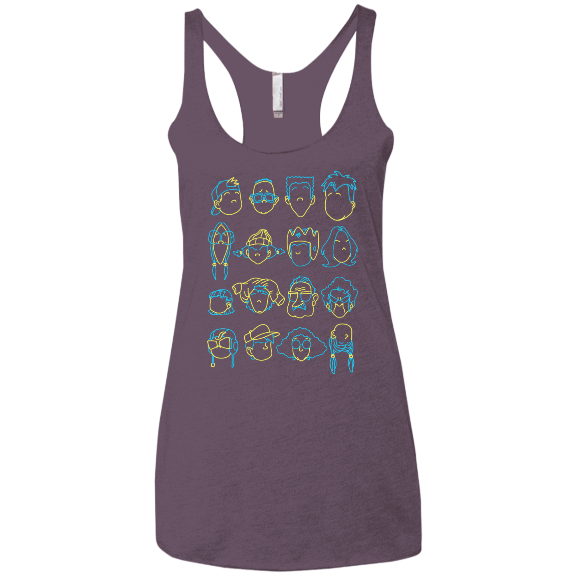 T-Shirts Vintage Purple / X-Small RECESS Women's Triblend Racerback Tank