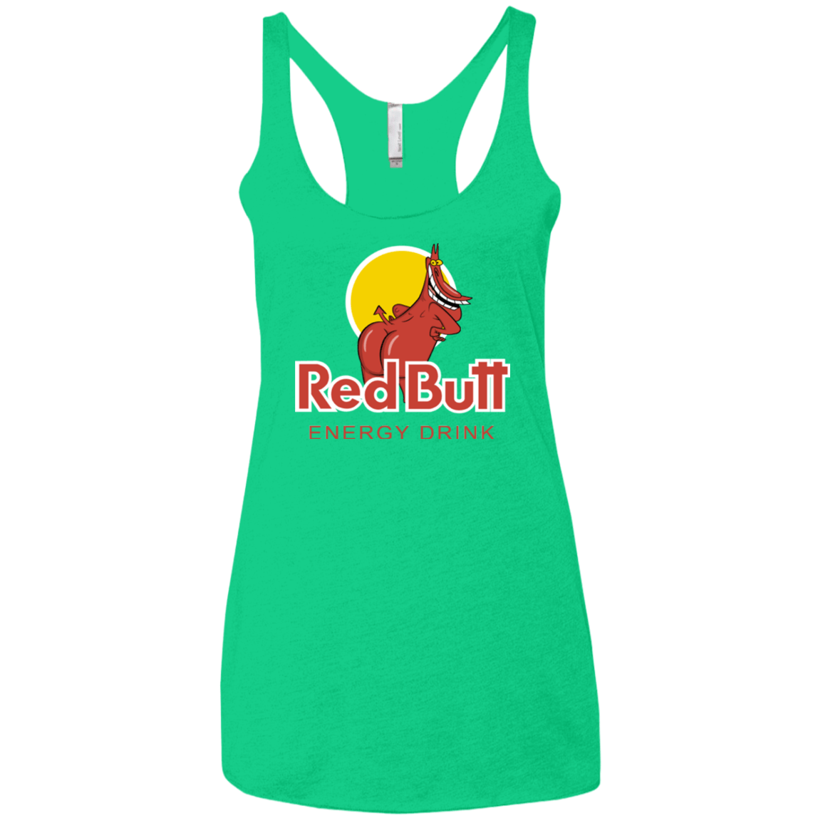 T-Shirts Envy / X-Small Red butt Women's Triblend Racerback Tank
