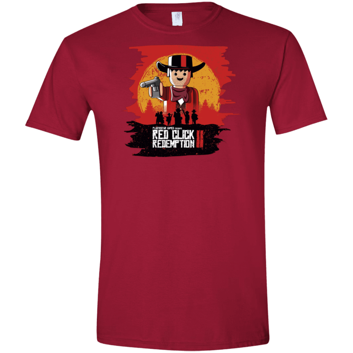 T-Shirts Cardinal Red / S Red Click Redemption Men's Semi-Fitted Softstyle