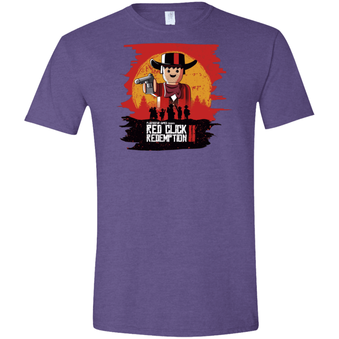 T-Shirts Heather Purple / S Red Click Redemption Men's Semi-Fitted Softstyle