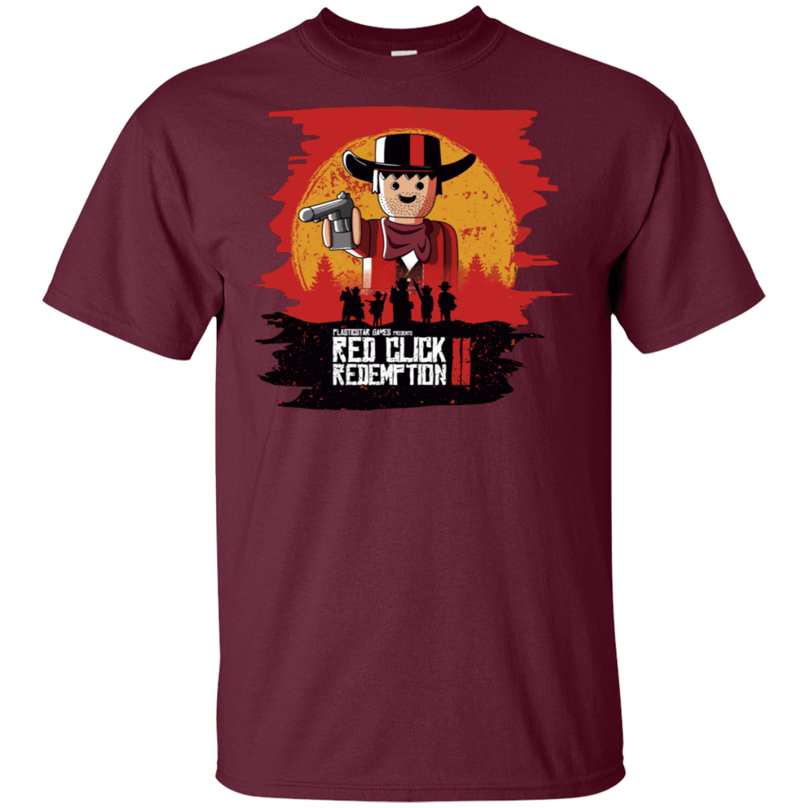 T-Shirts Maroon / S Red Click Redemption T-Shirt