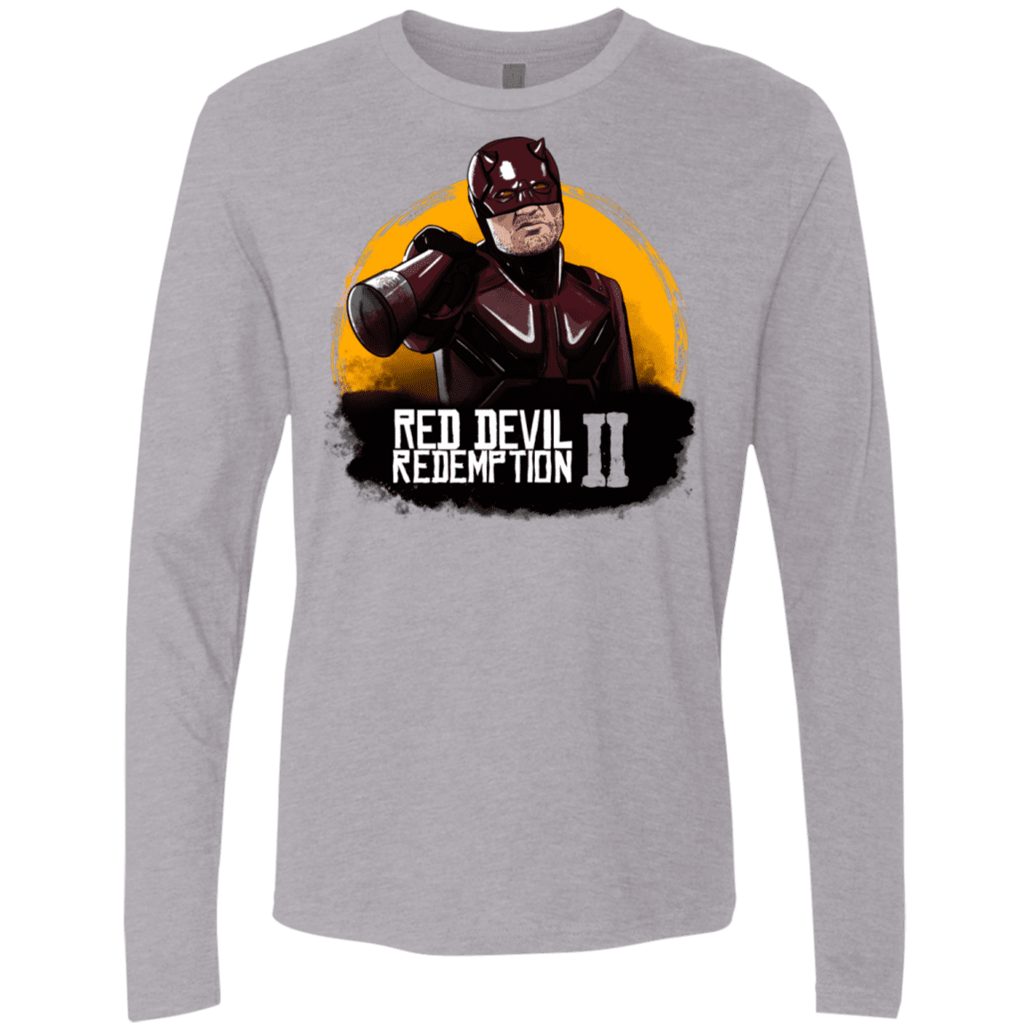 T-Shirts Heather Grey / S Red Devil Redemptions Men's Premium Long Sleeve