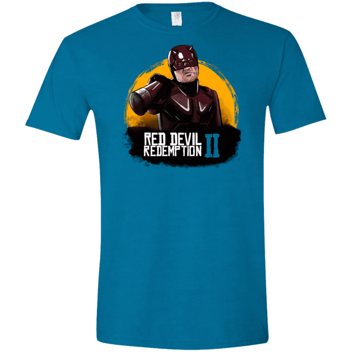 T-Shirts Antique Sapphire / S Red Devil Redemptions Men's Semi-Fitted Softstyle