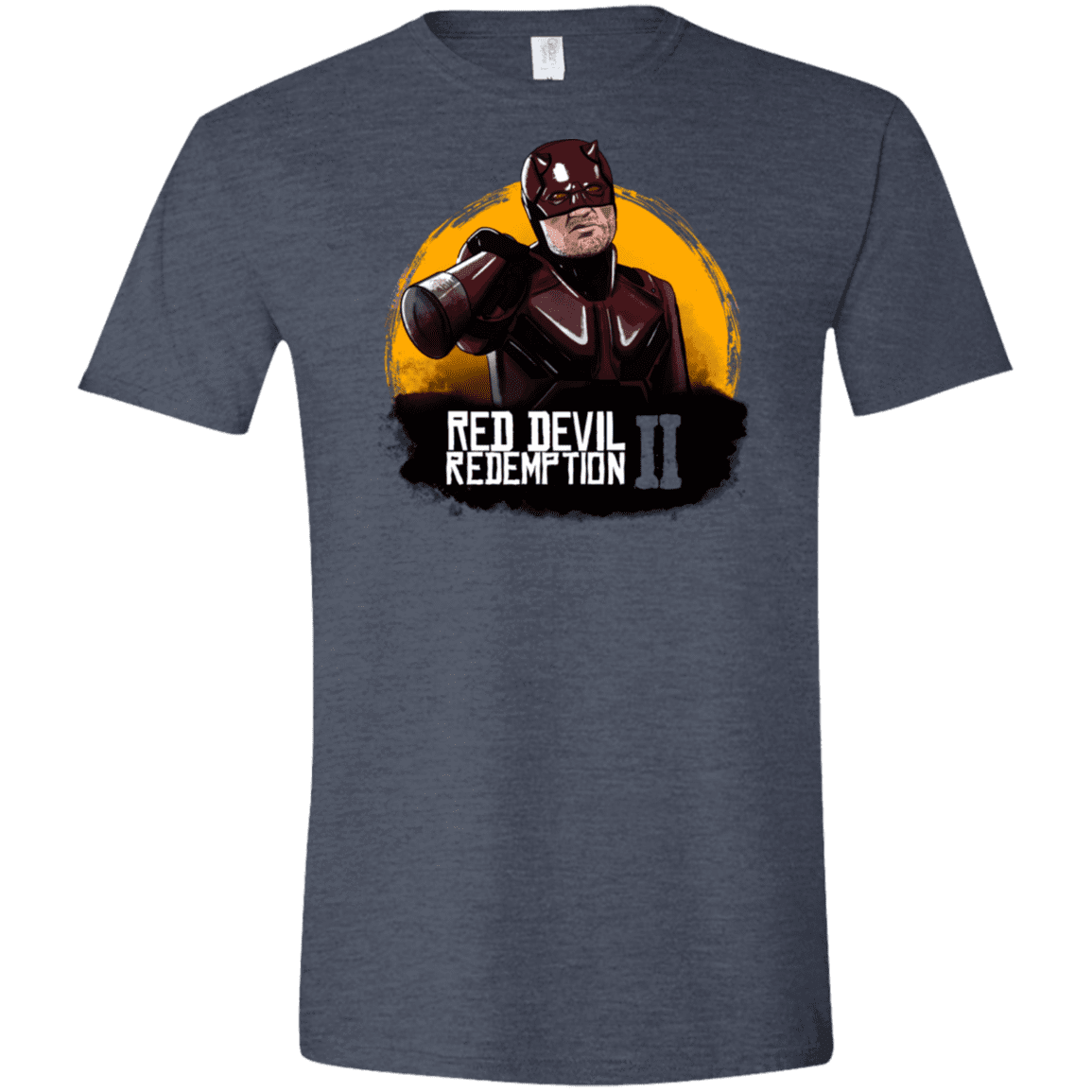 T-Shirts Heather Navy / S Red Devil Redemptions Men's Semi-Fitted Softstyle
