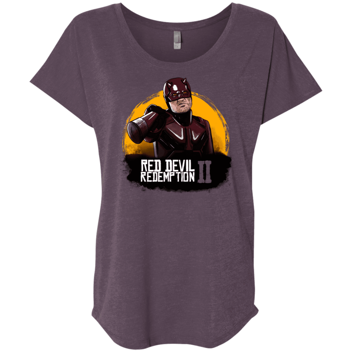 T-Shirts Vintage Purple / X-Small Red Devil Redemptions Triblend Dolman Sleeve