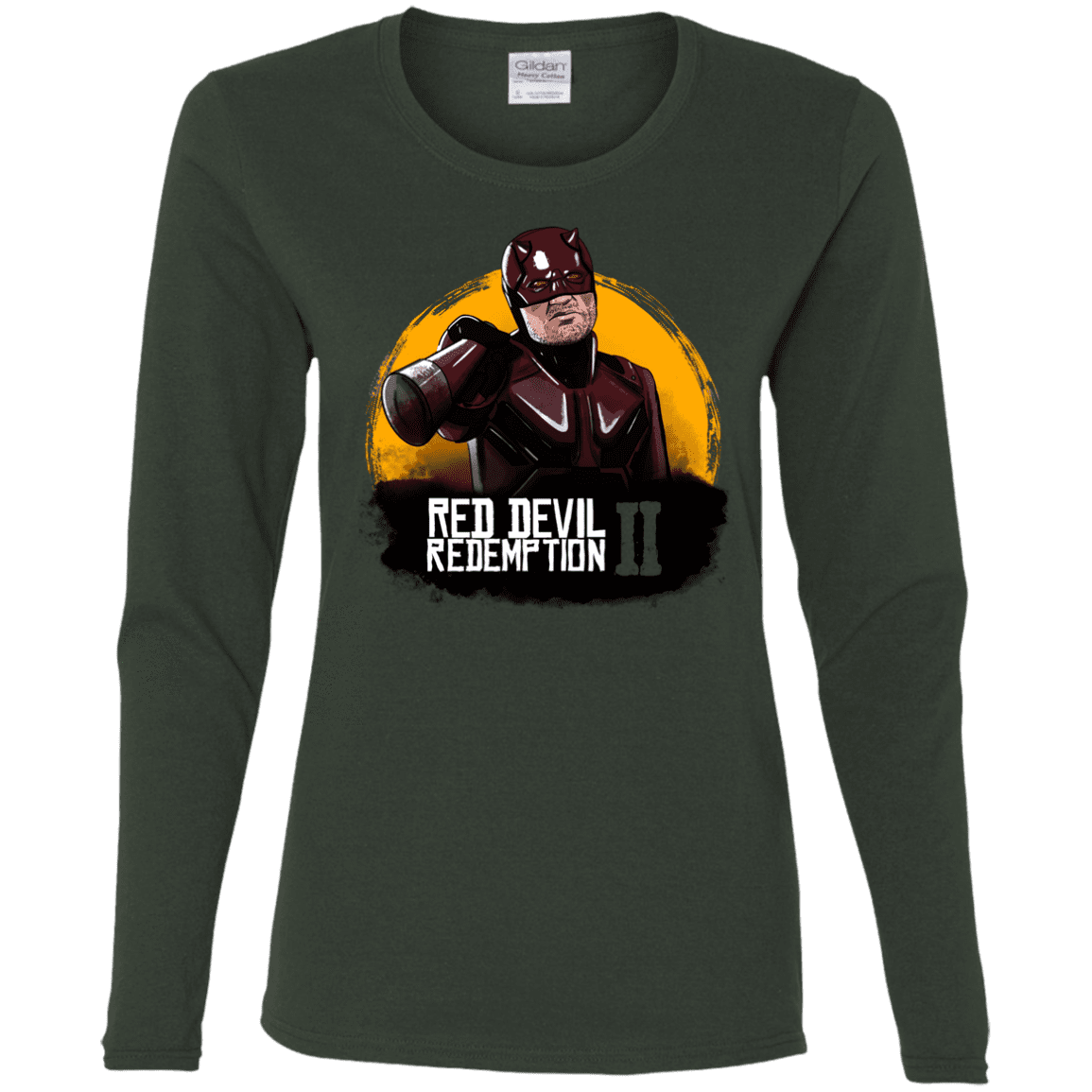 T-Shirts Forest / S Red Devil Redemptions Women's Long Sleeve T-Shirt