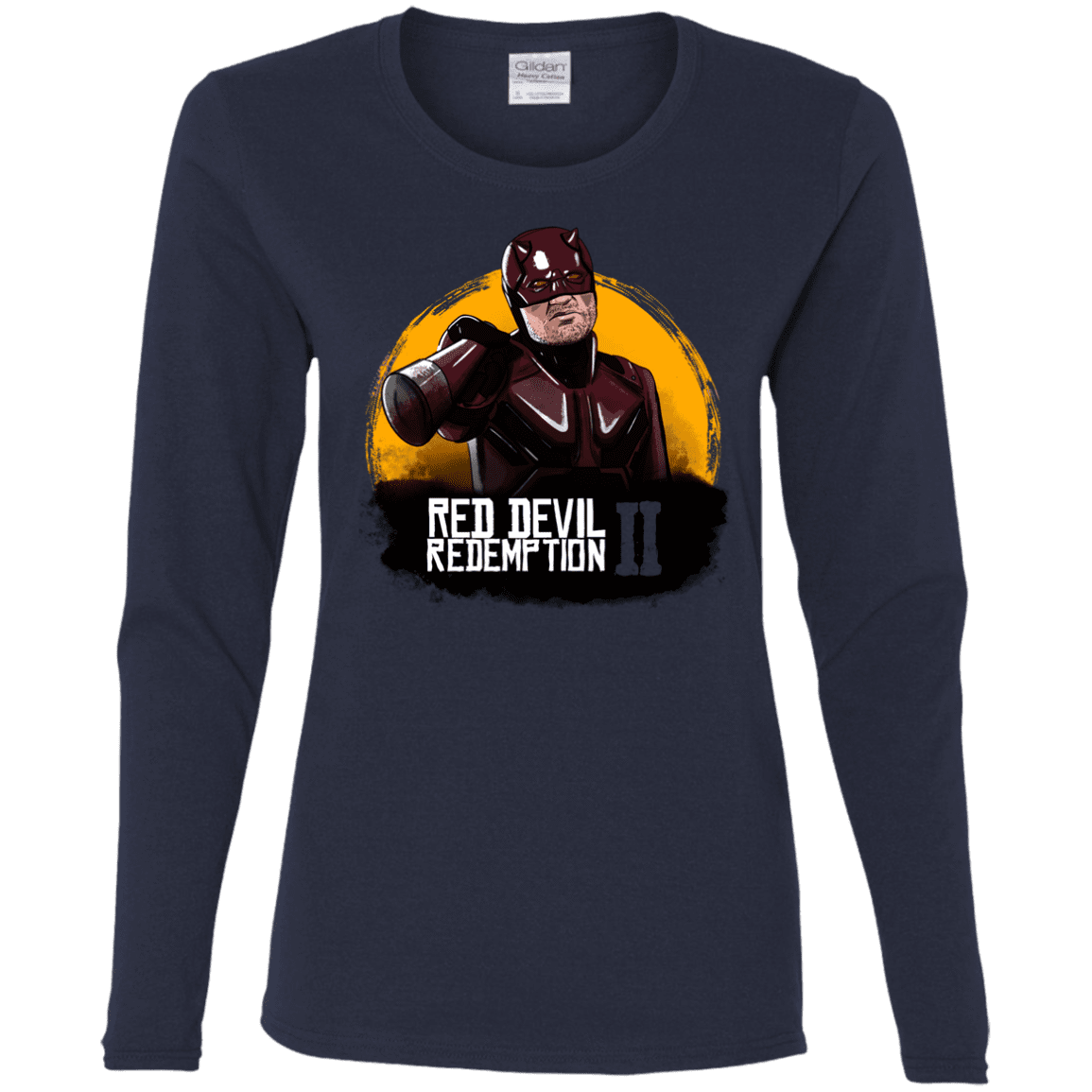 T-Shirts Navy / S Red Devil Redemptions Women's Long Sleeve T-Shirt