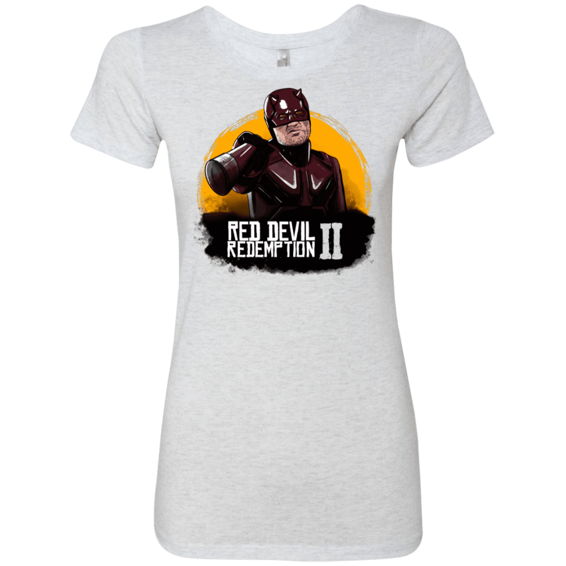 T-Shirts Heather White / S Red Devil Redemptions Women's Triblend T-Shirt