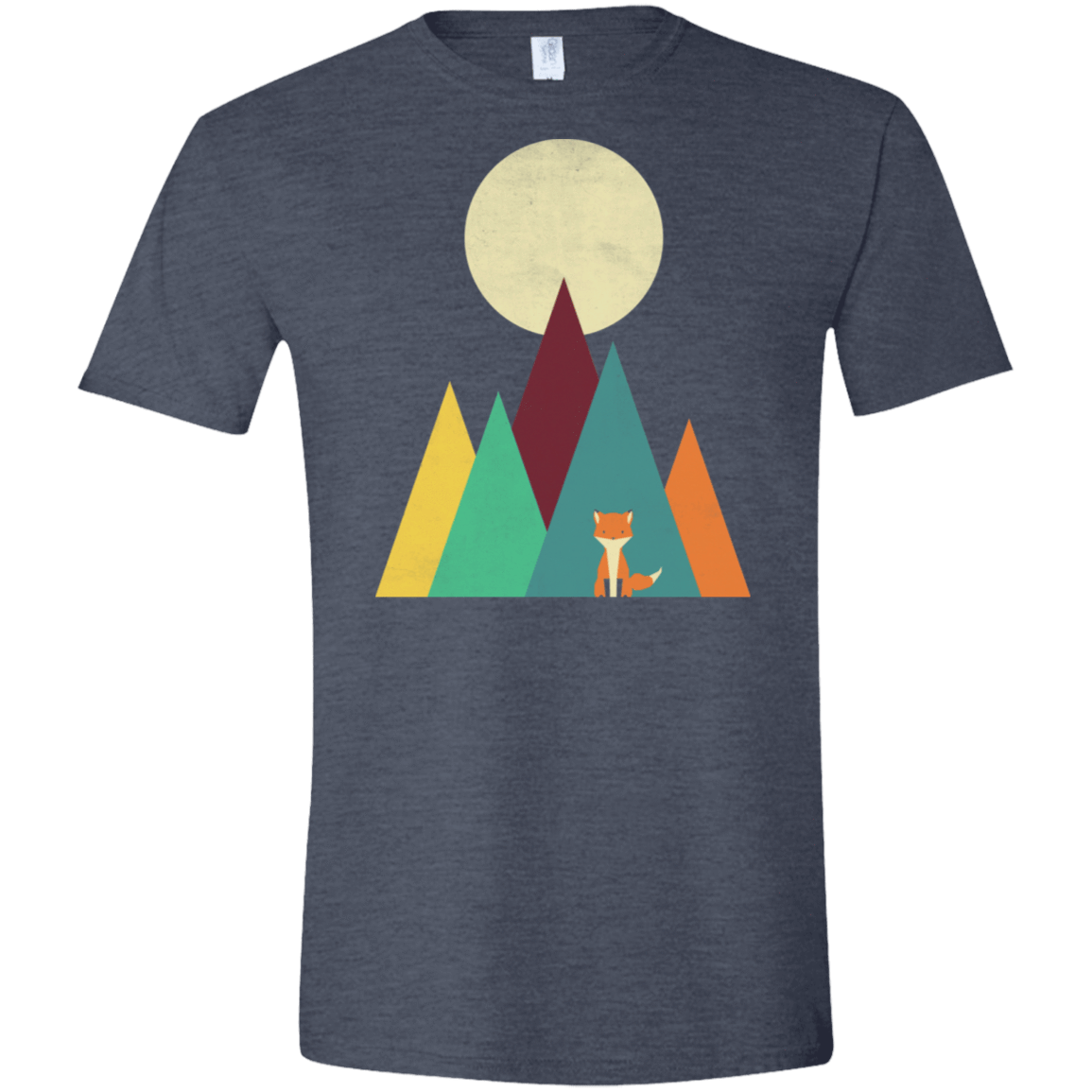 T-Shirts Heather Navy / S Red Fox Men's Semi-Fitted Softstyle