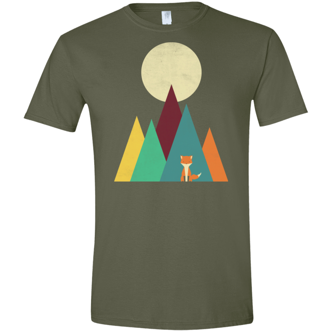 T-Shirts Military Green / S Red Fox Men's Semi-Fitted Softstyle