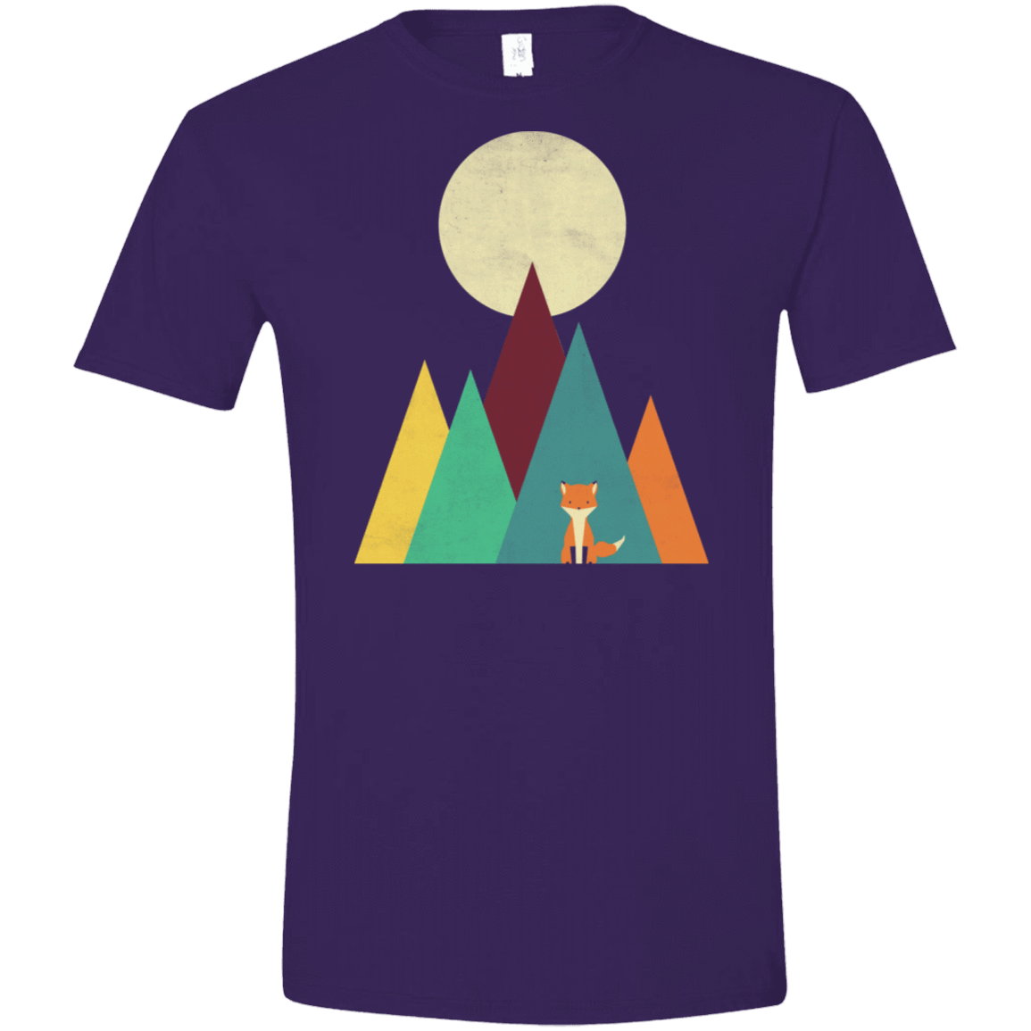 T-Shirts Purple / S Red Fox Men's Semi-Fitted Softstyle