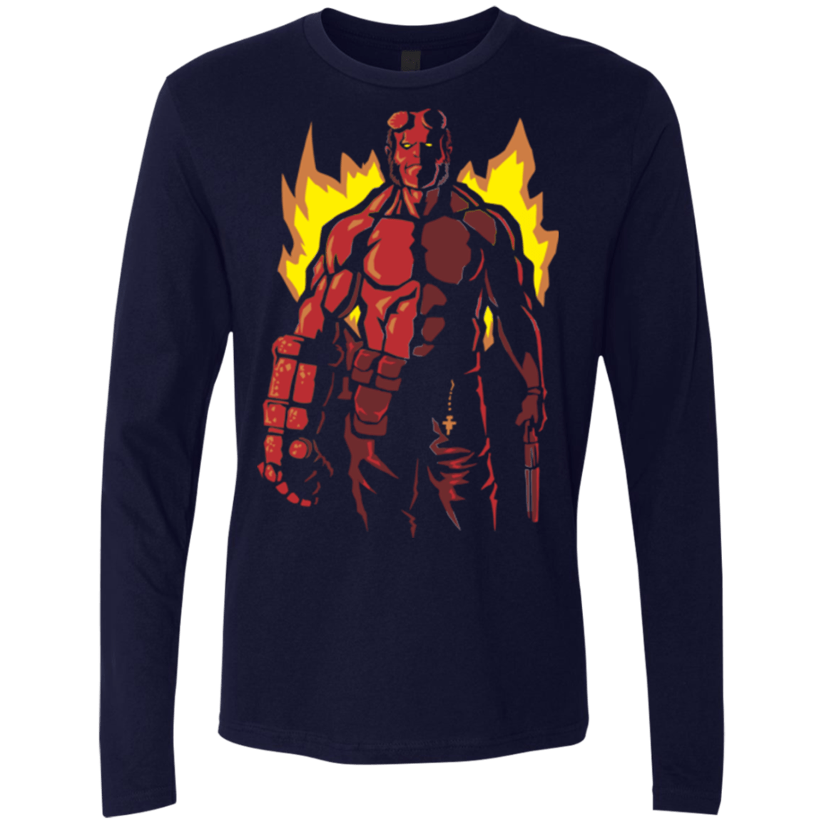 T-Shirts Midnight Navy / Small Red Hero Men's Premium Long Sleeve