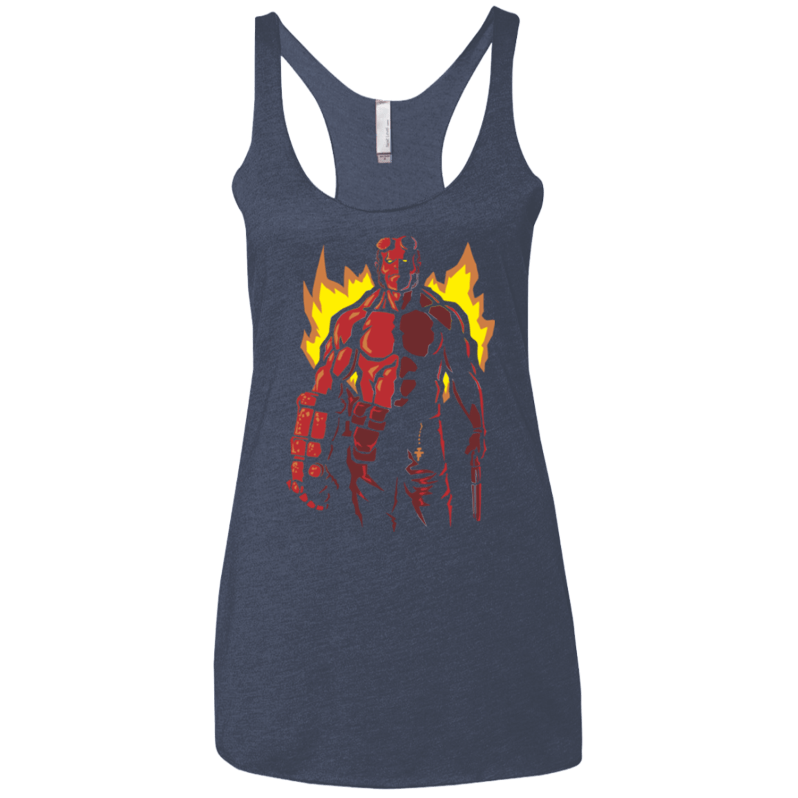 T-Shirts Vintage Navy / X-Small Red Hero Women's Triblend Racerback Tank