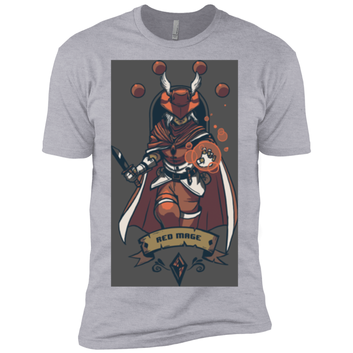 T-Shirts Heather Grey / X-Small Red Mage Men's Premium T-Shirt