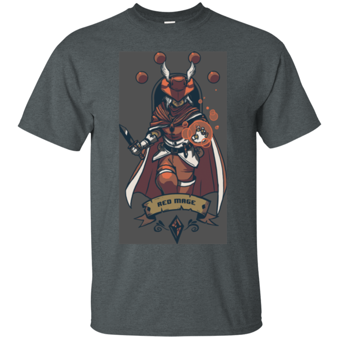 T-Shirts Dark Heather / Small Red Mage T-Shirt