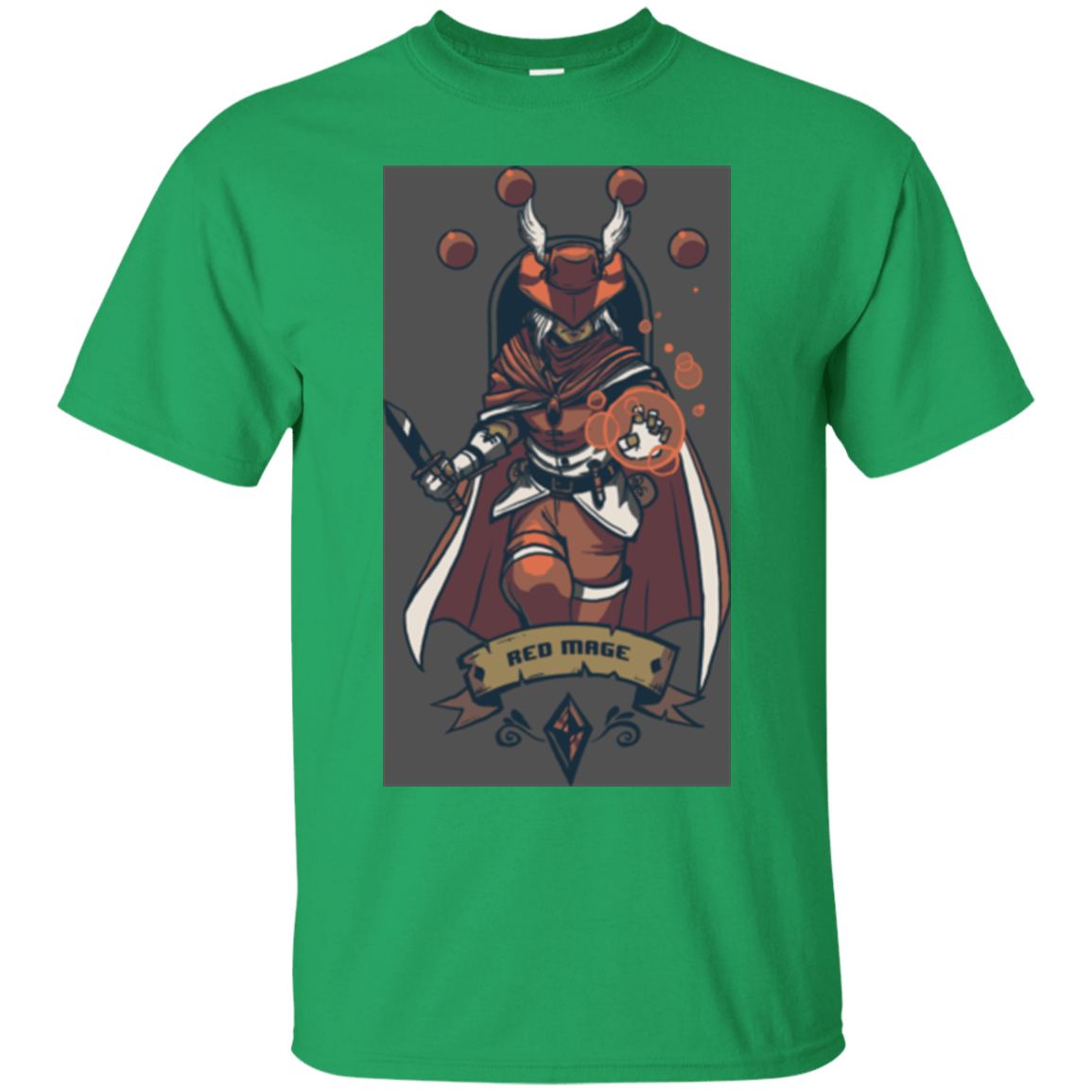 T-Shirts Irish Green / Small Red Mage T-Shirt