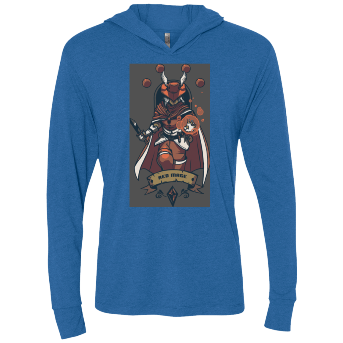 T-Shirts Vintage Royal / X-Small Red Mage Triblend Long Sleeve Hoodie Tee
