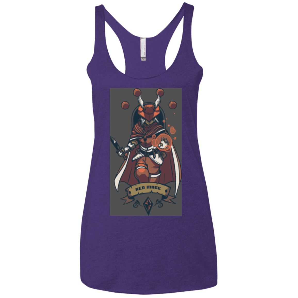 T-Shirts Purple / X-Small Red Mage Women's Triblend Racerback Tank