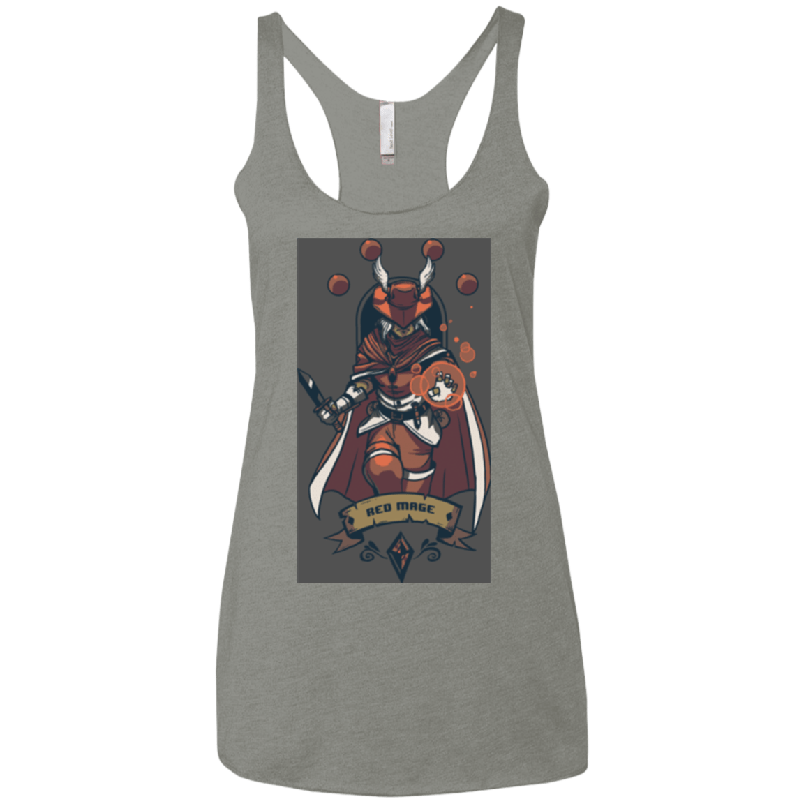 T-Shirts Venetian Grey / X-Small Red Mage Women's Triblend Racerback Tank