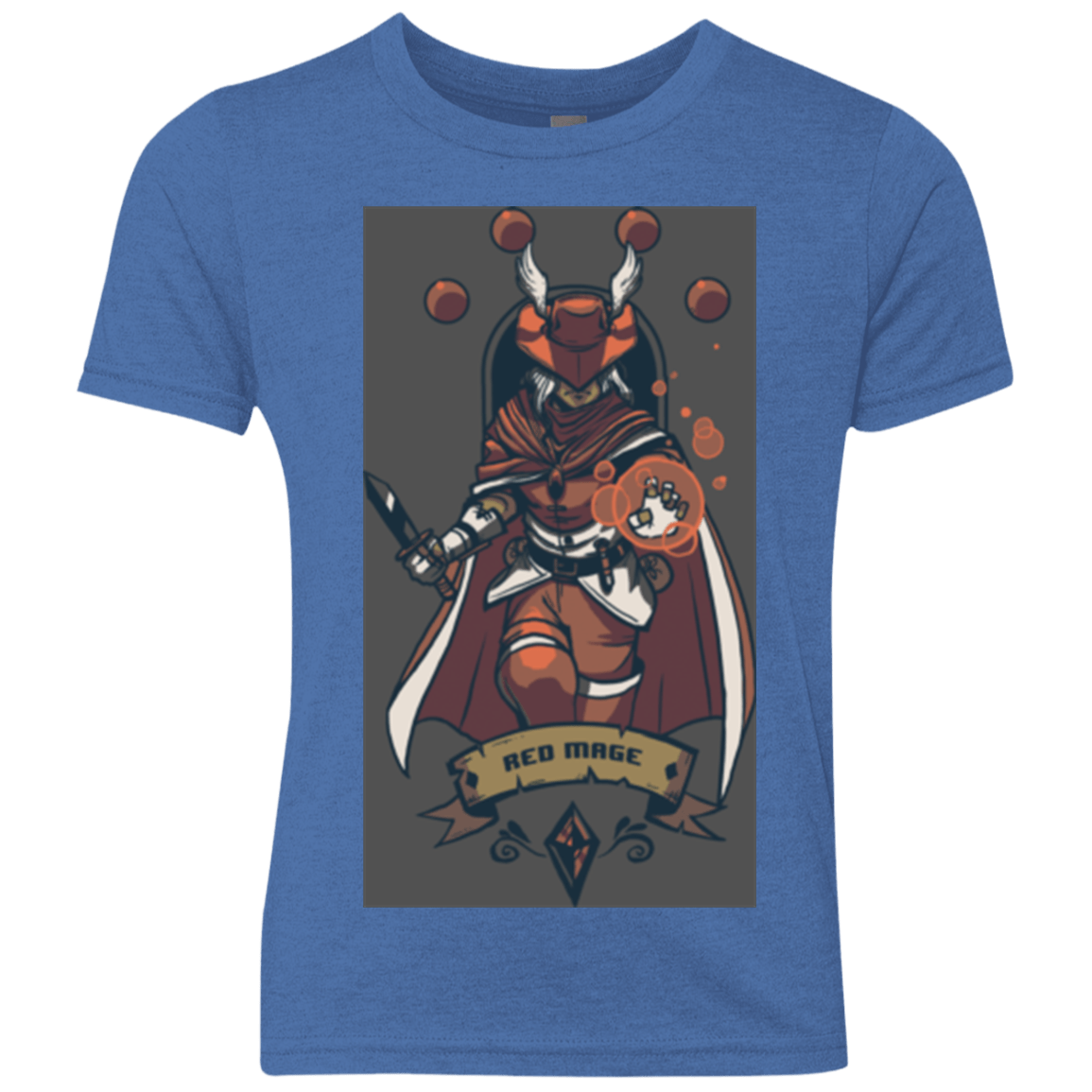 T-Shirts Vintage Royal / YXS Red Mage Youth Triblend T-Shirt
