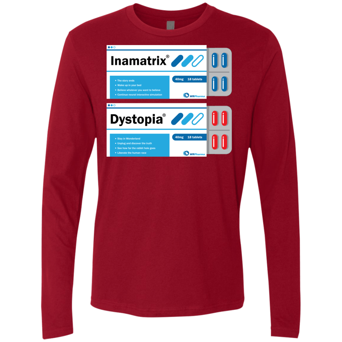 T-Shirts Cardinal / Small Red or Blue Men's Premium Long Sleeve