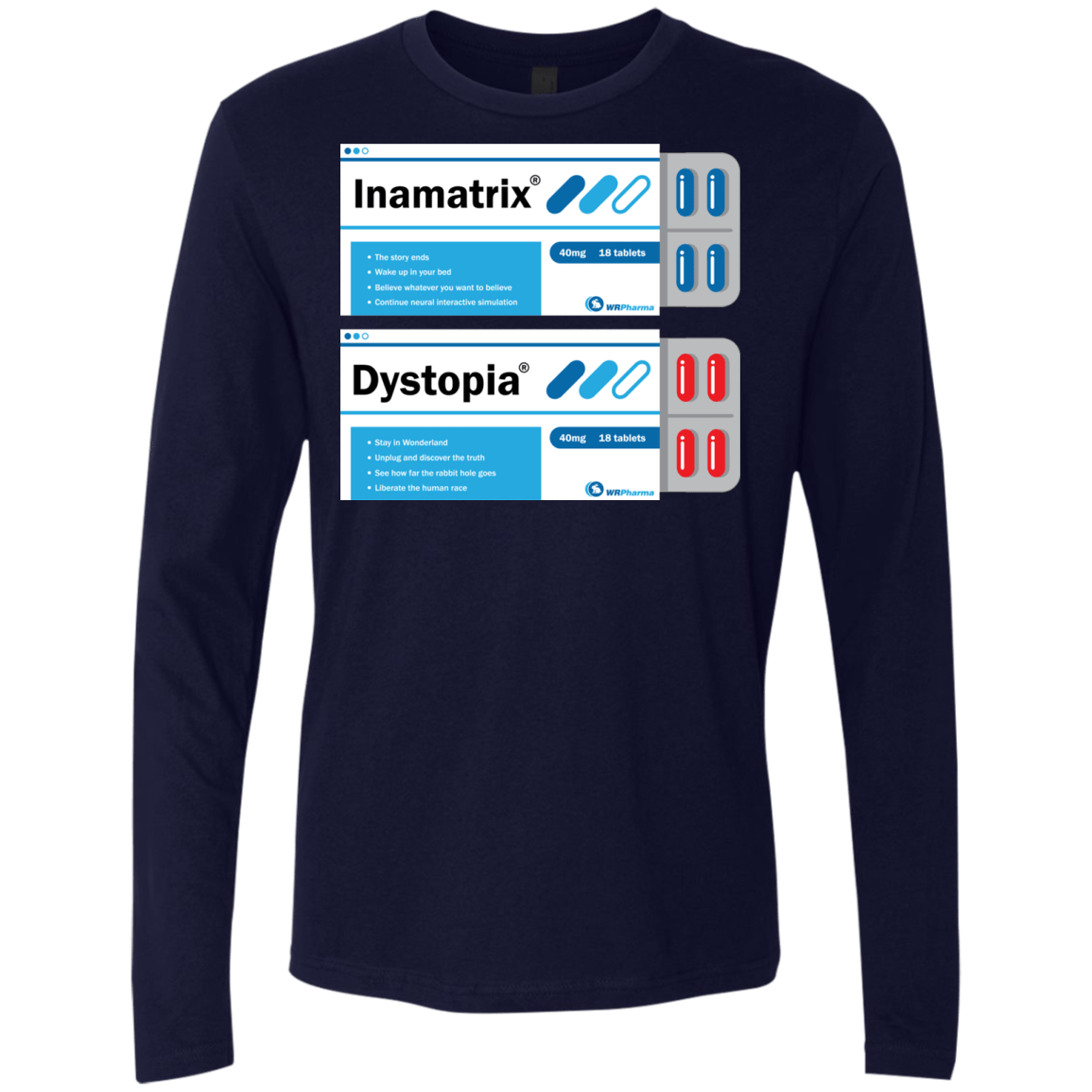 T-Shirts Midnight Navy / Small Red or Blue Men's Premium Long Sleeve