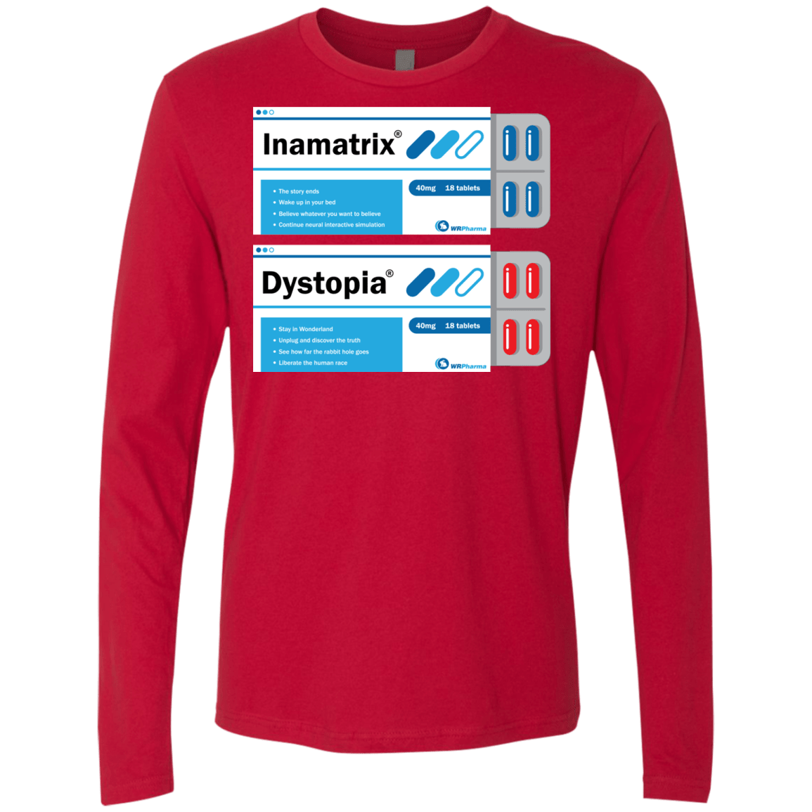 T-Shirts Red / Small Red or Blue Men's Premium Long Sleeve