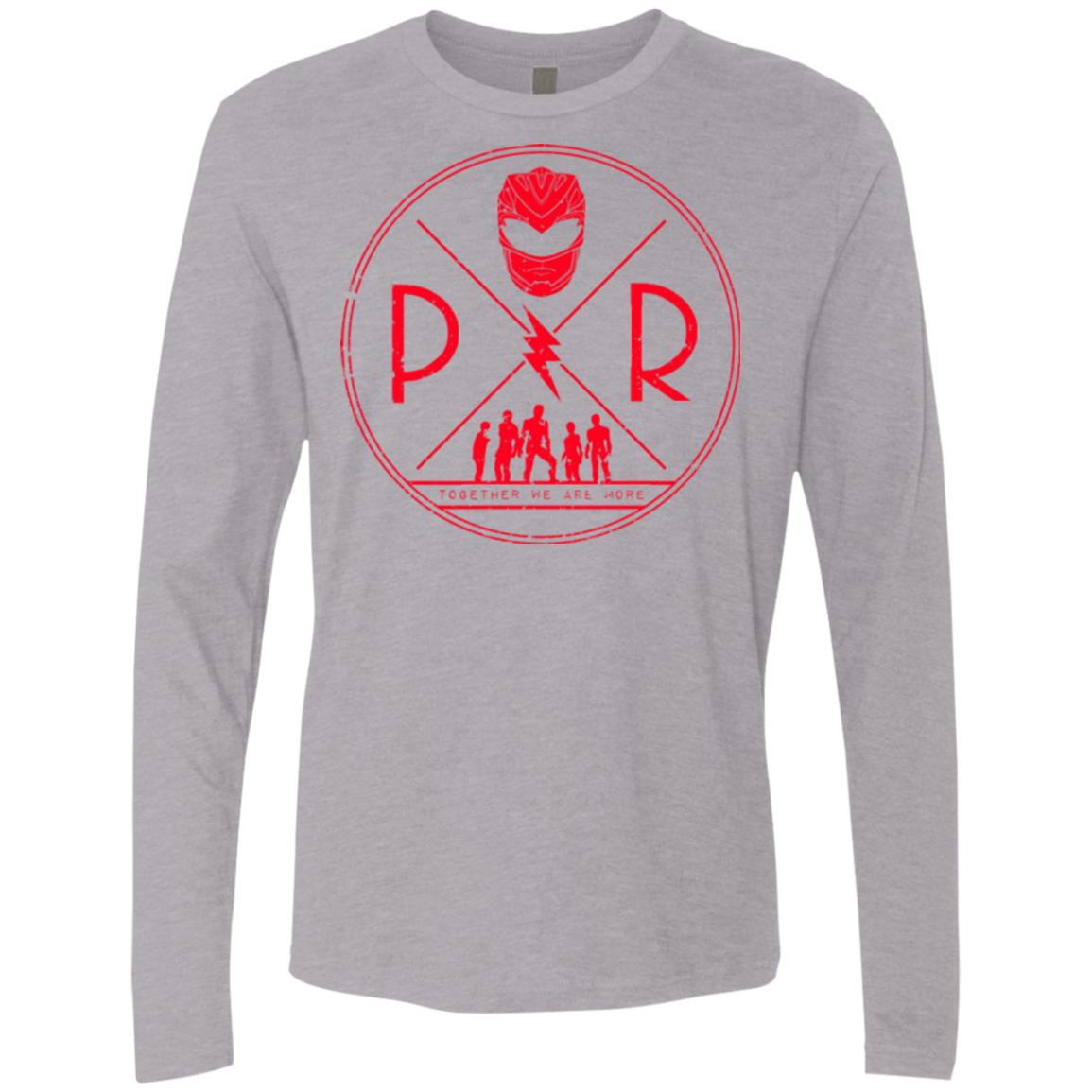 T-Shirts Heather Grey / Small Red Power Men's Premium Long Sleeve