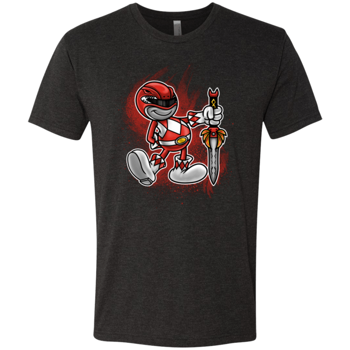 T-Shirts Vintage Black / Small Red Ranger Artwork Men's Triblend T-Shirt